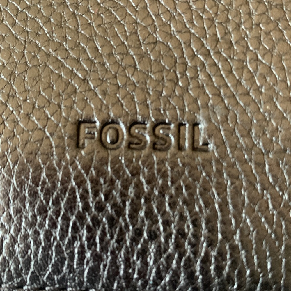 Fossil Black Leather sling/ Backpack with Gold Accents - Picture 3 of 12